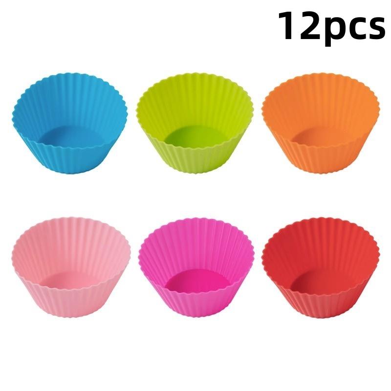 12/24 шт. Силиконовый инструмент для кексов, форма для выпечки, форма для кексов и маффинов для приготовления тортов, кухня