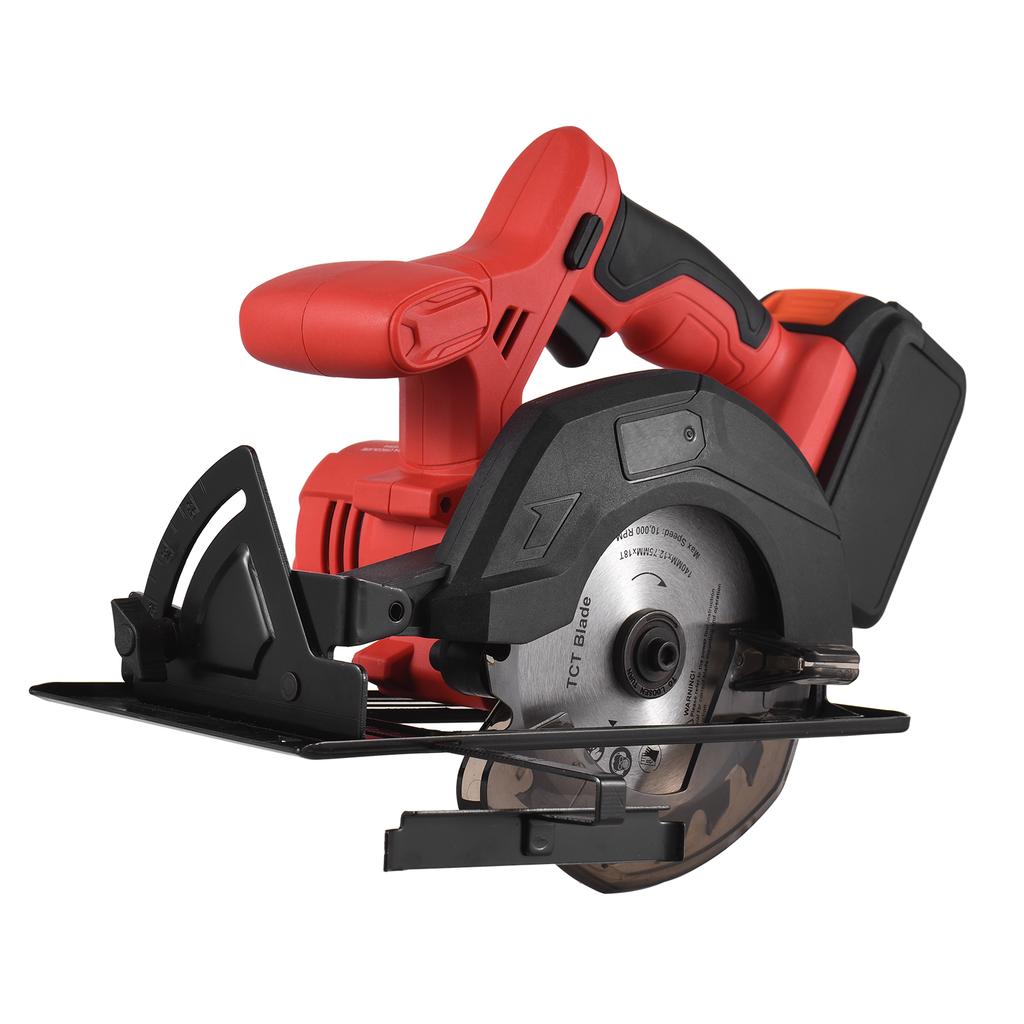 Аккумуляторная циркулярная пила, 20 В, лезвие 18 зуб., 140 мм, 5–3/8 дюйма, 3800 об/мин, переменная скорость, 2,0 Ач.