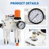 1/4" NPT Tire Changer Oil Water Separator, Air Filter Pressure Regulator