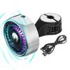 Backseat Car Fan USB Clip Fan For Car Seat With Cable And Fixed Buckle Hook Function Cooling RGB Lighting Load 22 Lb 3-Speed