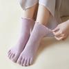 Cotton Five Finger Socks For Woman Edge Curl Fashions Colorful Loose Harajuku Short Socks With Toes Japanese Split Toe Socks