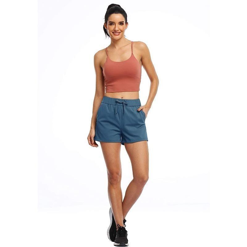 Весна и лето новые спортивные шорты женские свободные дышащие на шнуровке для йоги, бега, фитнеса, повседневные шорты
