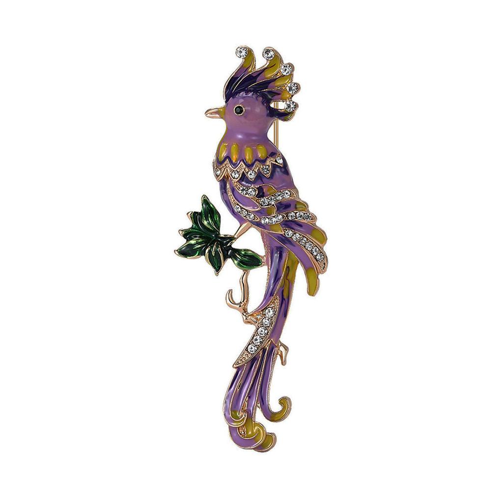 Винтажная брошь-попугайчик, высококачественный женственный эмалированный корсаж, креативный дизайн, булавка для чувств, аксессуары для костюма