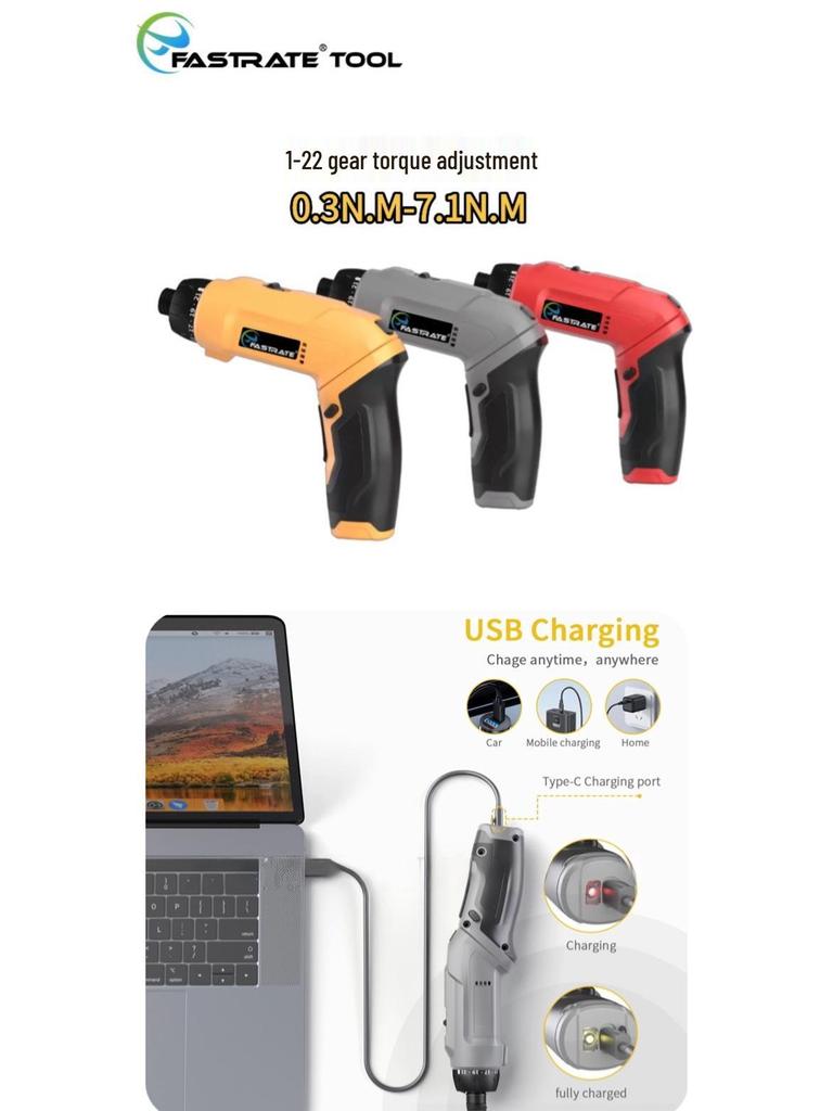 Compact Electric Screwdriver Set - Mini Handheld Tools for Household Use