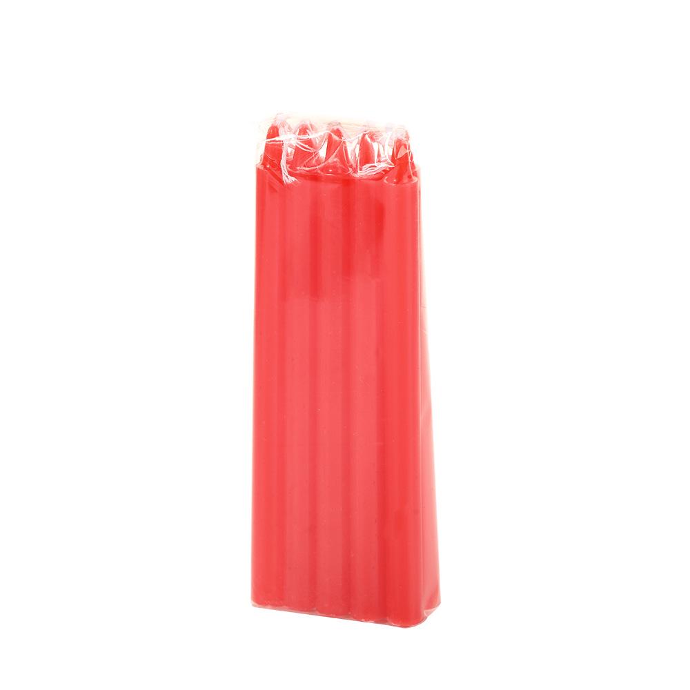 10-Pack Red & White Smokeless Emergency Candles for Power Outages & Candlelight Dinners