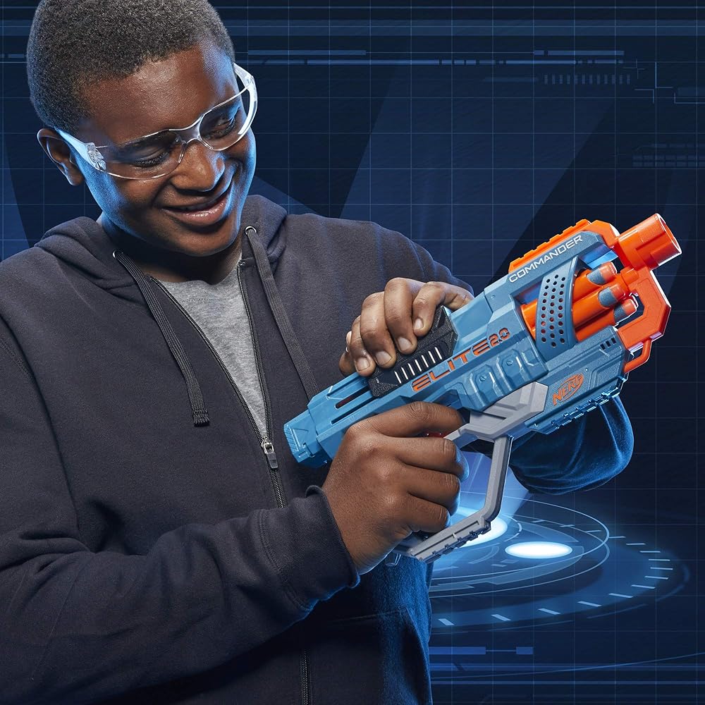 Hasbro Nerf Elite 2.0 Commander RD-6 Manual Blaster with 12 Darts Outdoor Toy for Ages 8 and Up