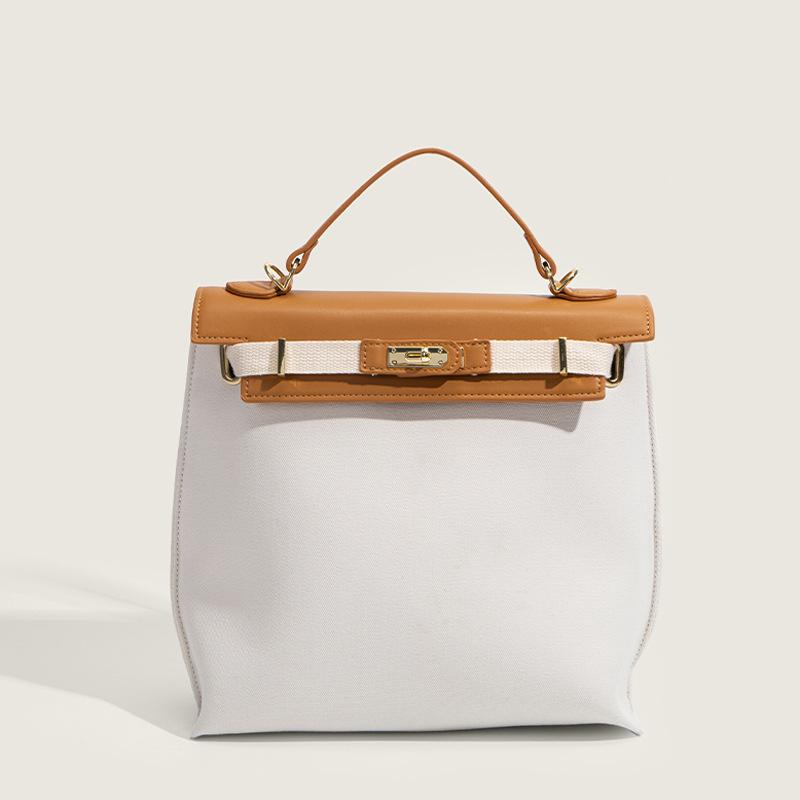 Новая женская сумка модный холщовый рюкзак универсальная цветовая гамма сумочка повседневный рюкзак для поездок большой вместимости