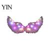 Black Fallen Angel Wings LED Light Up Feather Costume for Kids, Devil Carnival Glowing Fairy Wings, Halloween Cosplay Party Performance Props
