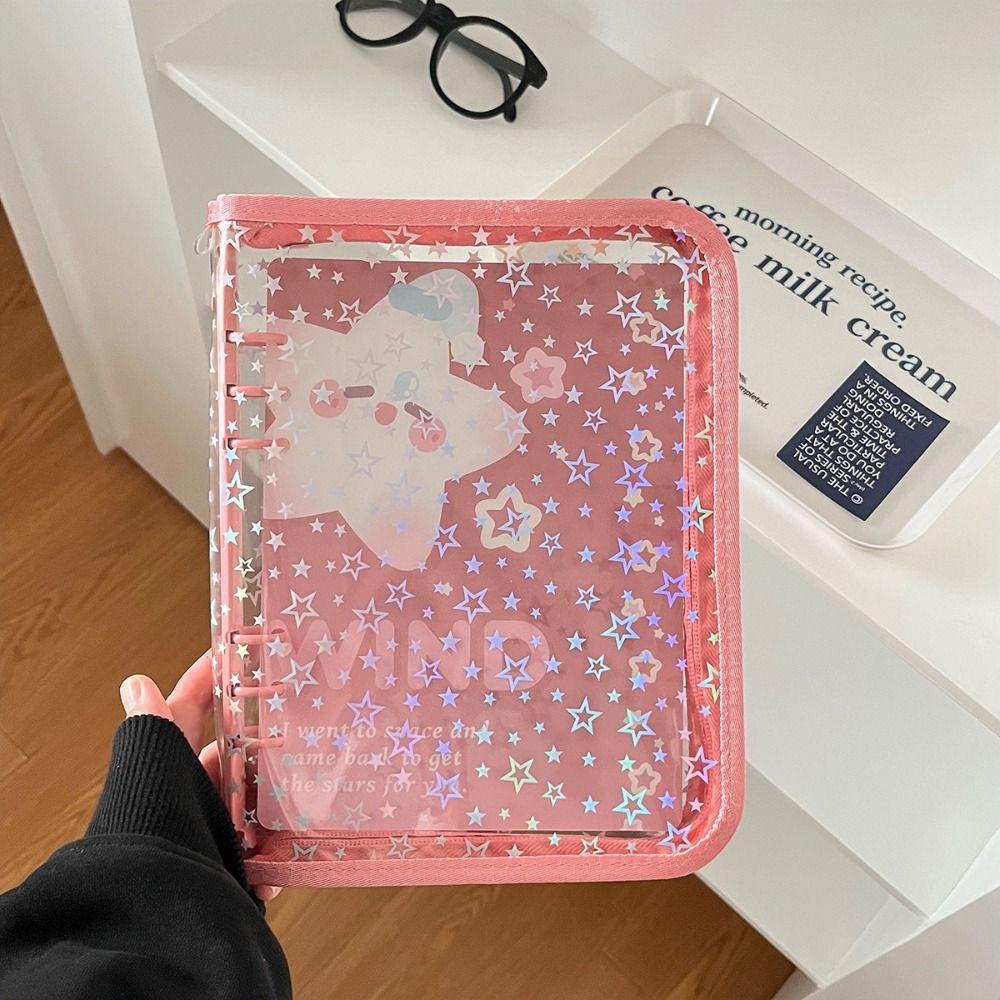 A5 Binder Photo Album Cover PVC Korea Style Photo Collect Book Cover Cute Beautiful Card Binder Pack Photo Card Collection