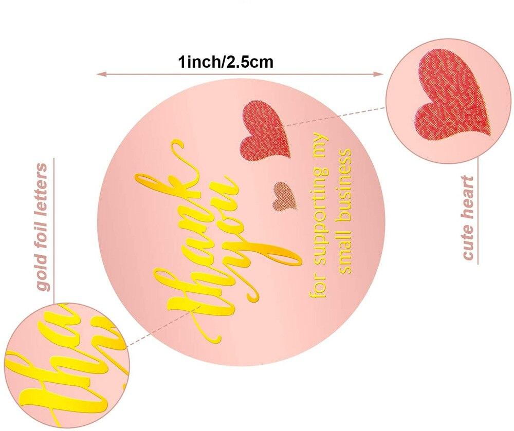 Новинка, 100-500 шт., круглая натуральная бумага, наклейка «спасибо», печать, этикетки, ручная работа с любовью, наклейка, бумажная канцелярская наклейка