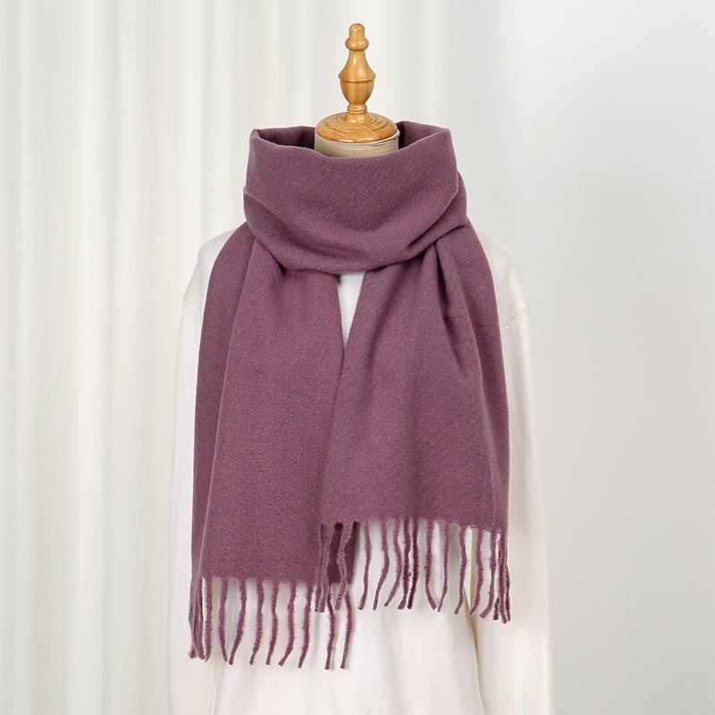 Solid Color Women Imitation Cashmere Winter Warm Scarf Shawls Thick Neckerchief Foulard Echarpe Wrap Designer Unisex Pashmina