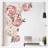 Peony Rose Flowers Wall Sticker Art Nursery Decals Kids Room Home Decor Gift
