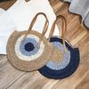 Round Women Handbag Handmade Shoulder Bag Bohemian Summer Beach Bags Woven Straw Bag Large Capacity Female Travel Tote