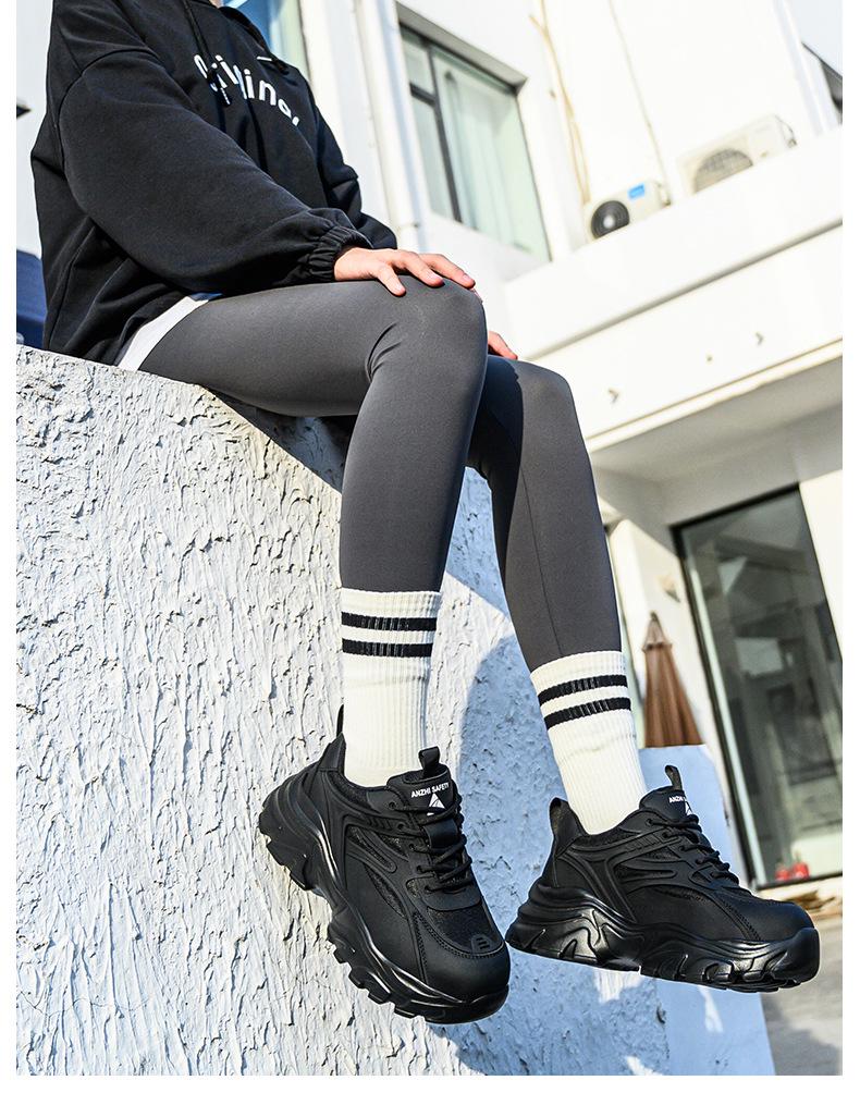 Женская защитная обувь с черным стальным подноском – Защита от ударов, Защита от проколов, Модная, Маленькие размеры