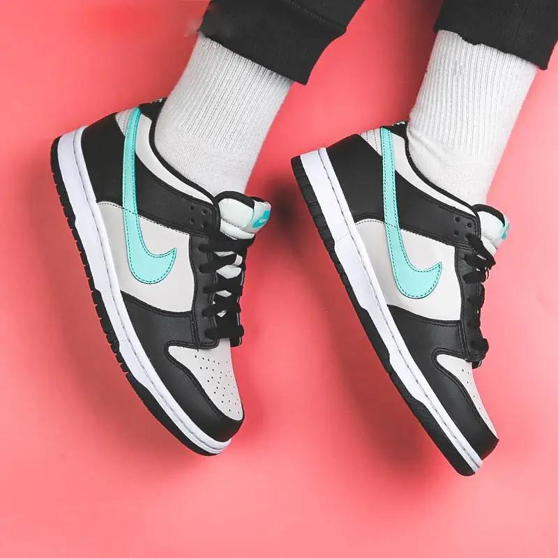 Nike Детские кроссовки Dunk Low GS Tiffany Серый Светло-Дымчато-Серый Черный CW1590-003