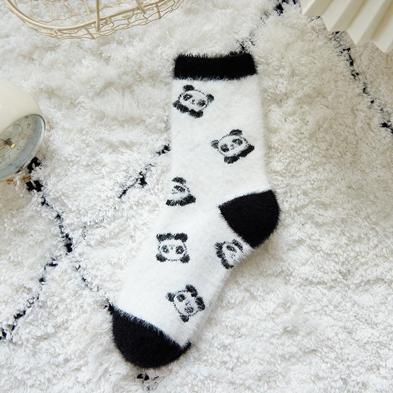Женские термоноски, пушистые носки для зимы и осени, носки для девочек, модные теплые цветные носки для бега, женские носки для сна