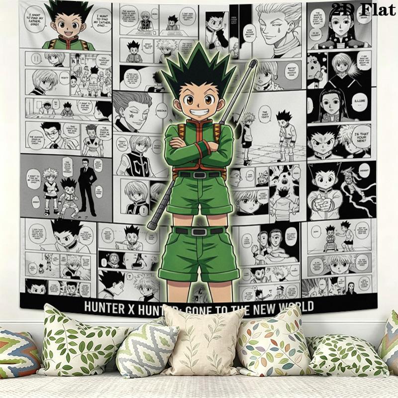 Настенный гобелен Hunter X Hunter Эстетичный настенный подвесной тканевый плед Декоративные гобелены для спальни гостиной Домашний декор