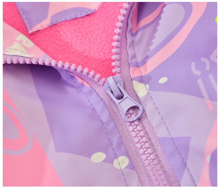 Девичья ветровка в корейском стиле на флисовой подкладке - осенне-весенний верх для улицы