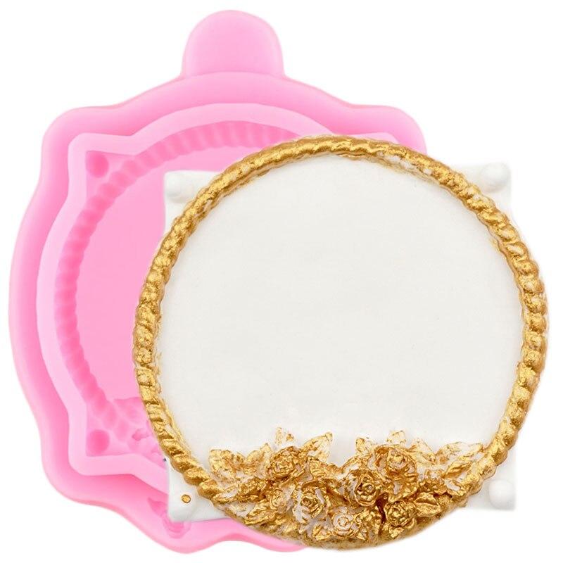 DIY зеркальная рамка, инструменты для украшения торта из помадки, шоколадный торт, силиконовые формы, кухонные формы для выпечки