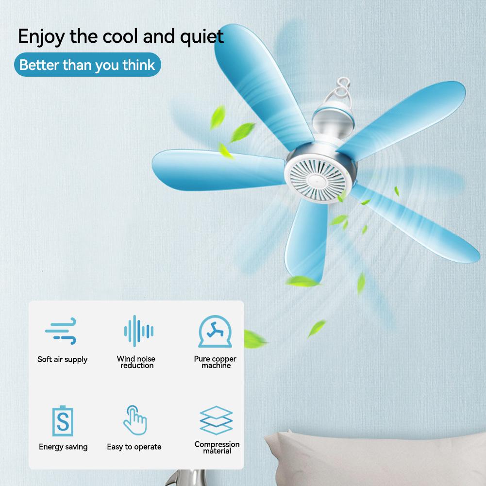 5/6 створок 220 В подключаемый потолочный вентилятор для навеса бесшумный подвесной вентилятор для кемпинговой кровати вентилятор для палатки общежития