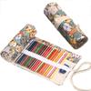 Boys Girls Canvas School Supplies Roll Cute Cat Stationery Pouch Pencil Case Pen Bag Pencil Bags