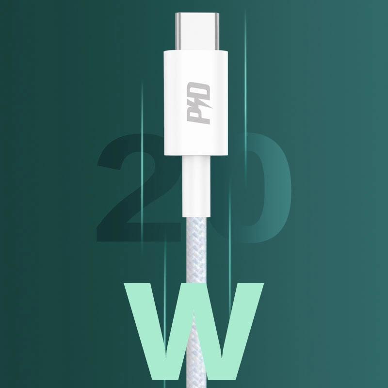 Dudao L6E Cable Usb Type C - Lightning Pd 20W 1M White (L6E)