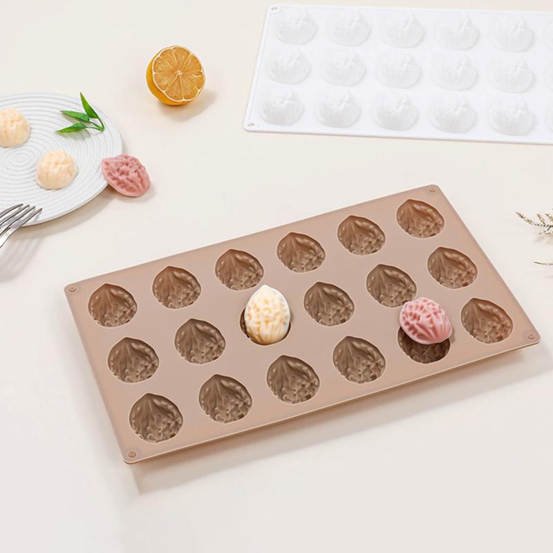 4/18-Cell Walnut Design Mousse Mold Pecan Pistachio Silicone Chocolate Mould Kitchen Bakeware Cake Decor Dessert Baking Tools