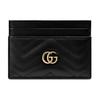 Держатель для карт Gucci Marmont с тиснением логотипа на стеганой коже Женские аксессуары Черный 443127-AAET8-1000