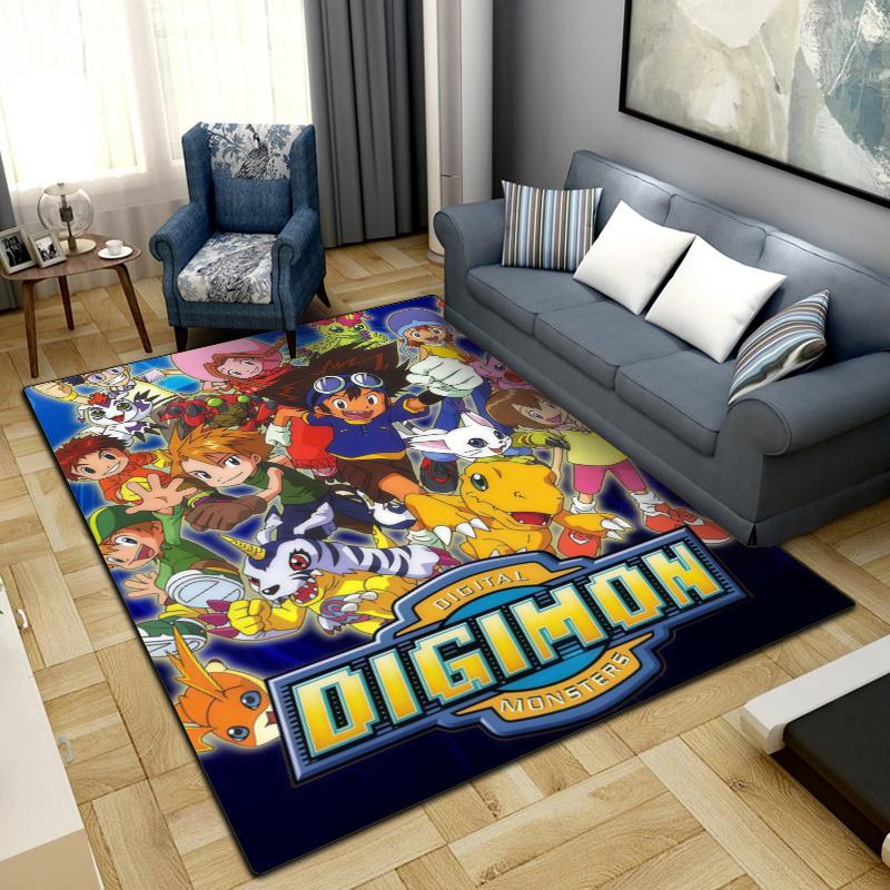Ковер Digimon для гостиной, спальни, дома, украшение дивана, детский игровой нескользящий коврик для пола