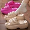 Однотонные женские тапочки из ЭВА на платформе, сандалии на толстом каблуке, женские, лето 2025, для дома и отдыха, на толстой подошве, пляжные шлепанцы