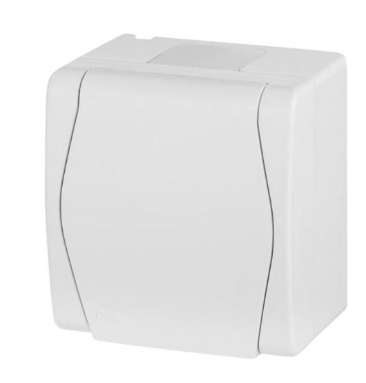 Hermes2 Single Hermetic Socket Z/U 16A Ip44 With Full Flap White 1021-00