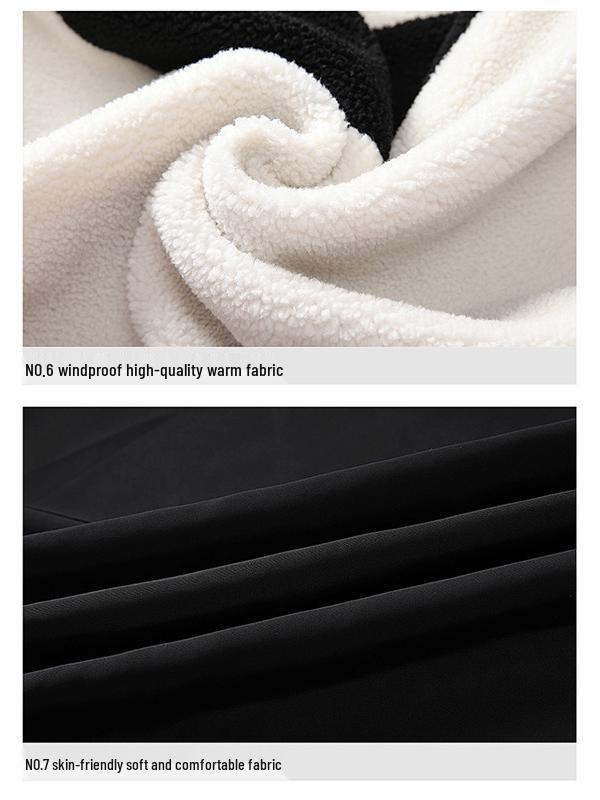 Двусторонняя куртка из овечьей шерсти: Модный мужской и женский хлопковый стеганый пальто Зима 2025