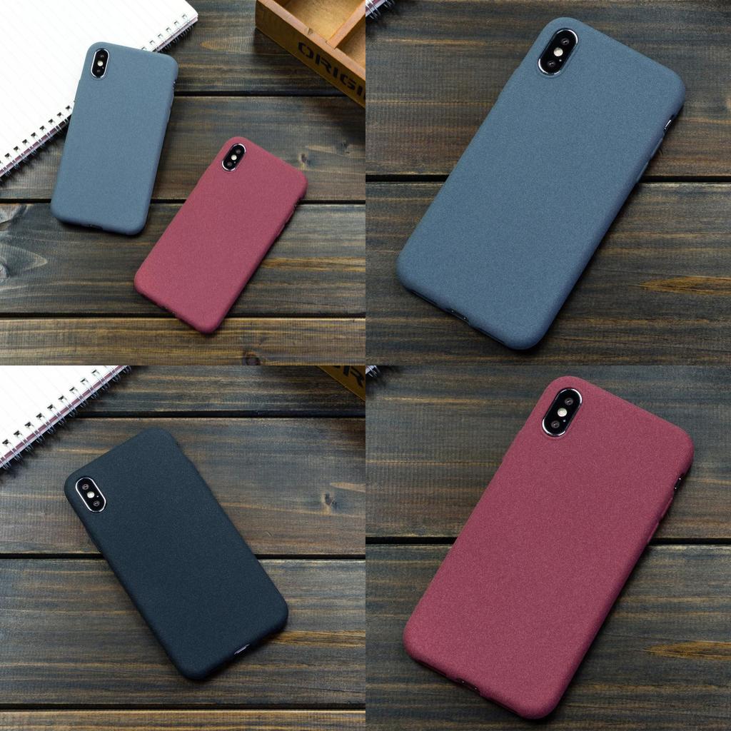 8 iPhone для 7 6 X Plus Ударопрочный Тонкий Мягкий ТПУ Песчаник Матовая Задняя Крышка Чехол