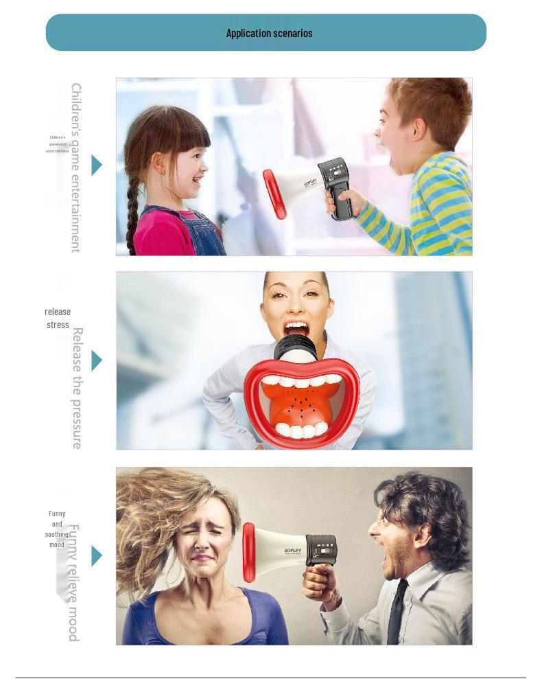 Детский USB Перезаряжаемый Игрушечный Мегафон с Изменением Голоса