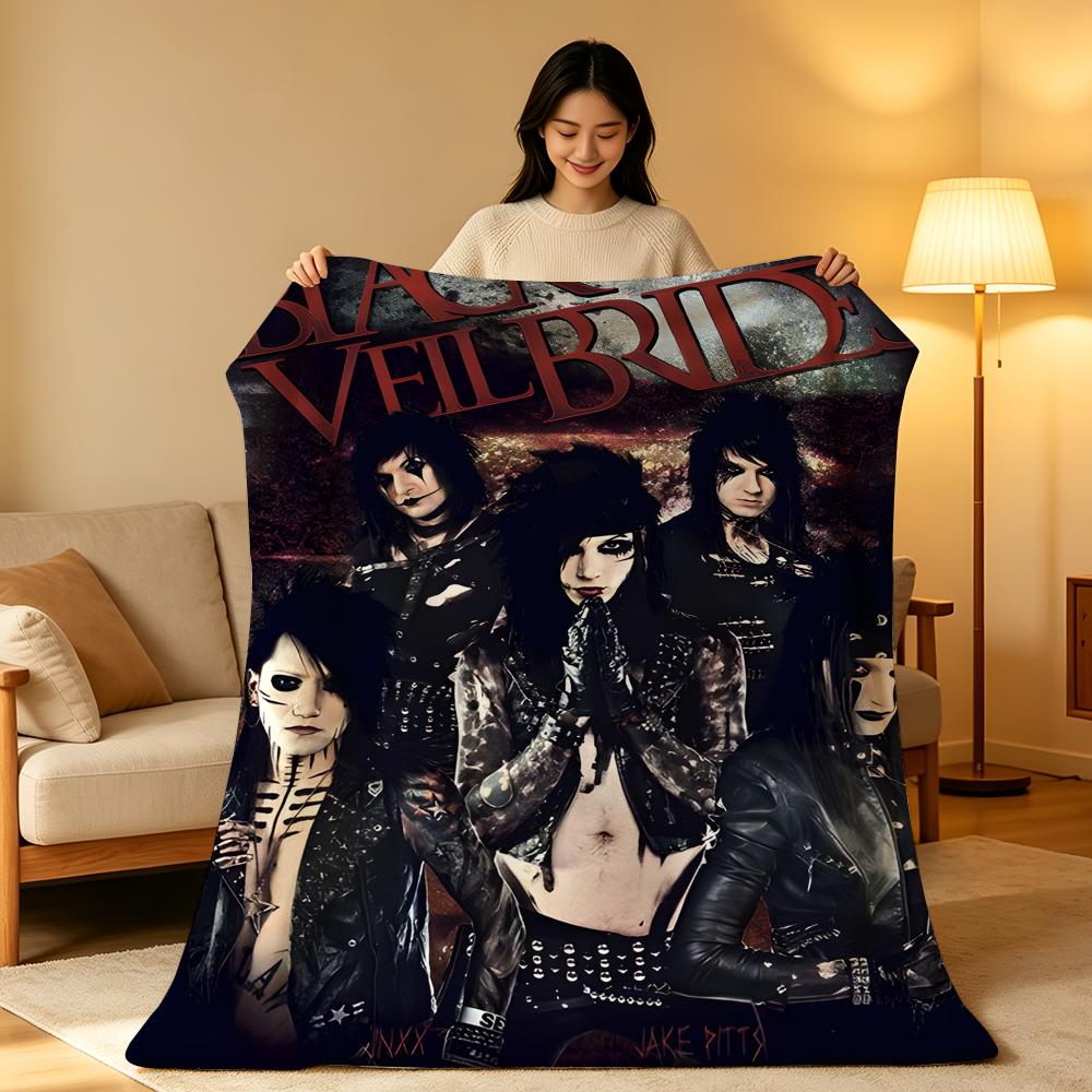 Band B-Black V-Veil B-Brides Throw hot High-Density Short Plush Blanket Soft Skin-Friendly for Sofa Nap Air-Conditioned Room