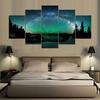 5 Panel HD Prints Northern Light Star Night Landscape Canvas Wall Art Wallpaper Paintings Posters Living Room Home Decor