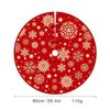 35.4inch Christmas Tree Skirts Snowflake Pattern Xmas Tree Bottom Decor Mat Printed Christmas Tree Decoration for Holiday Party