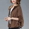 Ladies Spring and Fall Thin Short Jacket Casual Shirt Windbreaker