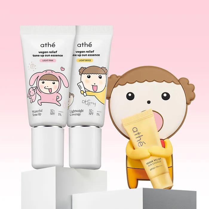 Ate Maru Gangjwi Tone Up Sun Essence 50ml SPF50+ PA++++ (Light Pink/Light Beige) Maru Mirror