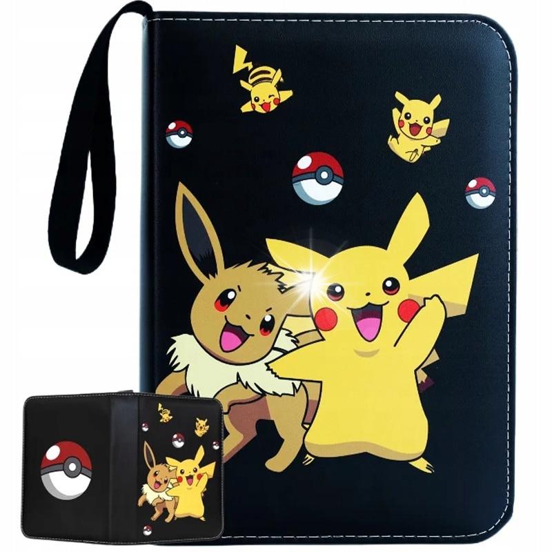 Card Album 400-Pocket PU Leather Zipper Binder 24.5x18x5cm Portable Trading Card Collection