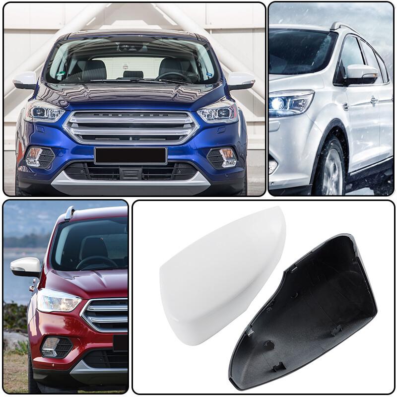 2PCS Door Side Wing Mirror Cover Caps For Ford Kuga Escape MK2 2013-2019 White