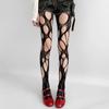 Hole Personality Hollow Out Irregular Millennial Hottie Y2k Pantyhose Subculture Punk Style Net Socks