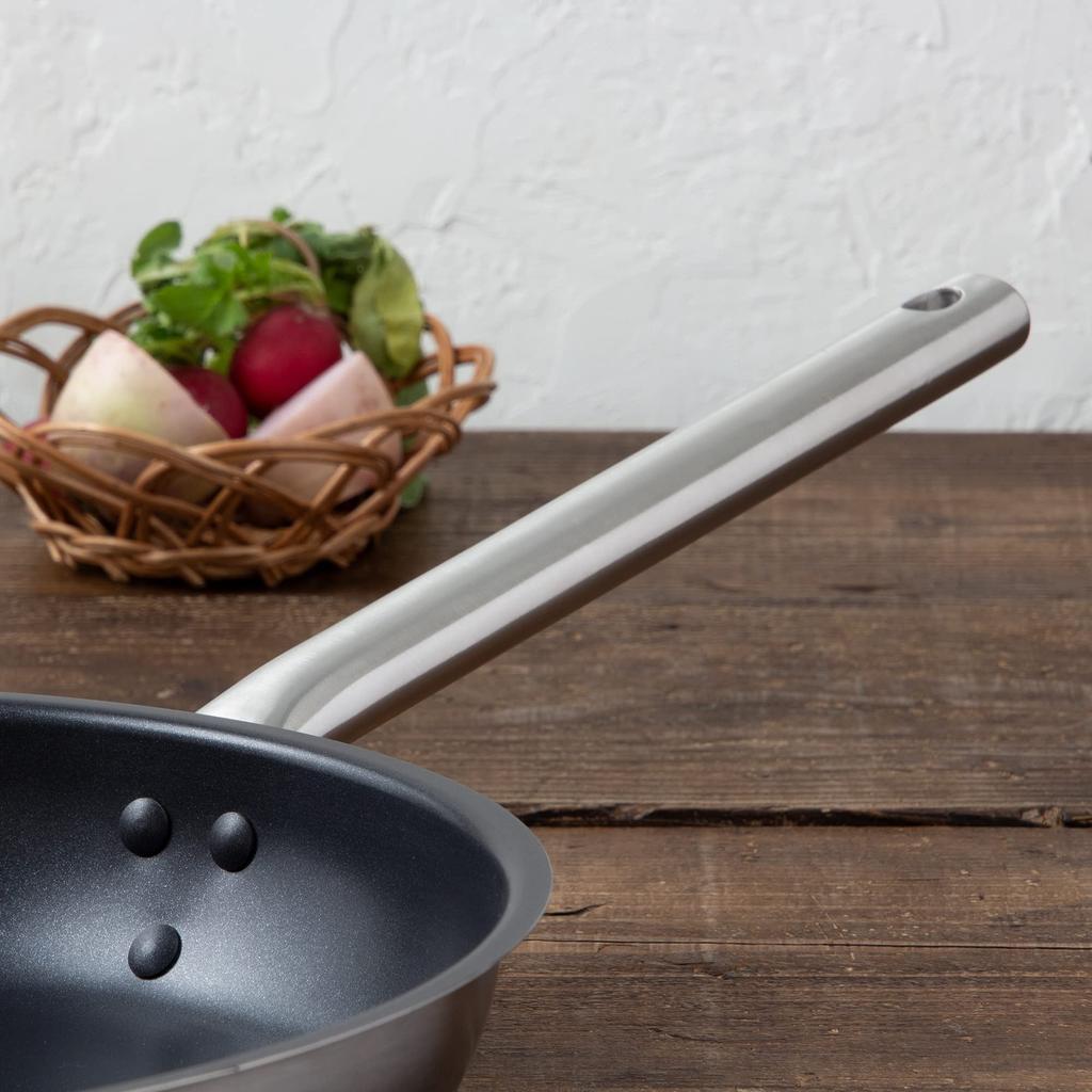 Endo Shoji Commercial Murano Индукционная тефлоновая сковорода Select 28 см IH Совместимая нержавеющая сталь Обработанная внутри AHLV703 18-8 Сталь/Тефлон