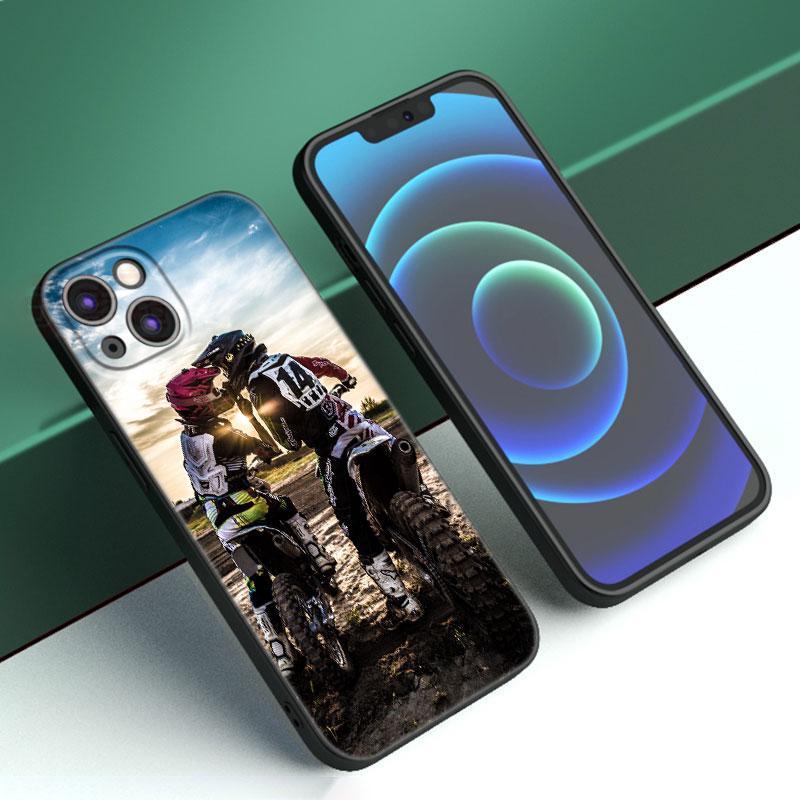 Чехол для телефона Moto Cross Motorcycle Sports для Apple iPhone 12 13 Mini 11 14 15 Pro Max 7 8 Plus X XR XS SE 2020 2022, черный чехол