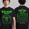New Wacken Open Air 2025 Festival From July 30 To August 2 2025 In Schleswig Holstein Germany Roses Two Sided T-Shirt