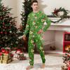 Christmas Print Cute Family Set Pajamas, Home Clothes, Family Set Long Sleeve Top Pants Set