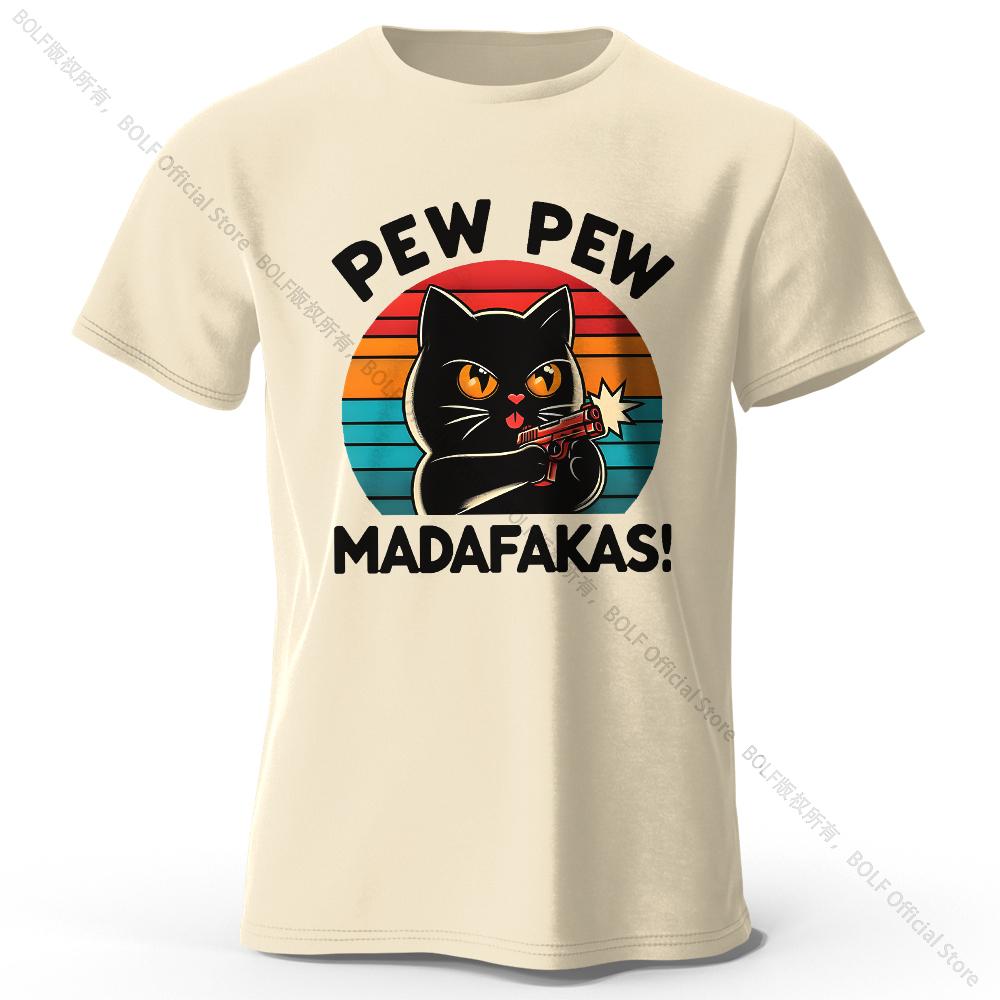 Cute HandDrawn Cat Doodle Print 100 Cotton TShirt Ultra Soft Round Neck Short Sleeve Tee for Unisex Unisex