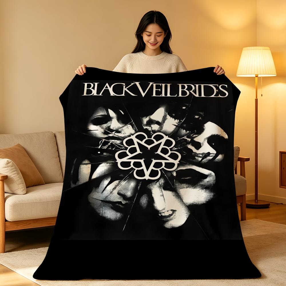 Band B-Black V-Veil B-Brides Throw hot High-Density Short Plush Blanket Soft Skin-Friendly for Sofa Nap Air-Conditioned Room
