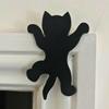 Handcrafted Door Sign Climbing Kitten Cat Metal Door Ornament Anti-deformation Door Plaque Home Decoration