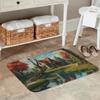 1PC Countryside Cottage Kitchen Rug Non-Slip Door Mat Pop design Bathroom Rug Bath Mat Carpet for Home Sink Laundry ecoreeree
